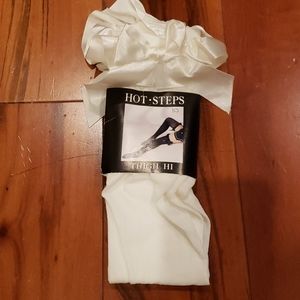 White thigh hi stockings with Bow